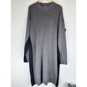 Liz Claiborne Gray Black Sweater Dress Long Sleeve Size XXL New With Tags